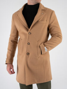 BERNA Cappotto lungo con bottoni 246067 Cammello (2)