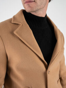 BERNA Cappotto lungo con bottoni 246067 Cammello (4)