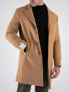 BERNA Cappotto lungo con bottoni 246067 Cammello (7)