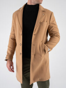 BERNA Cappotto lungo con bottoni 246067 Cammello (8)