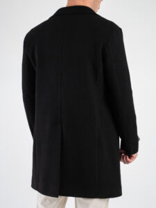 BERNA Cappotto lungo con bottoni 246067 Nero (6)
