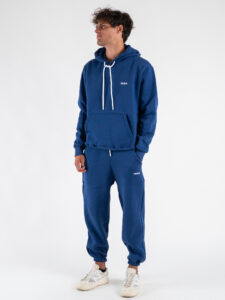 BERNA Felpa con cappuccio felpata 246084 Blu Copiativo (2)