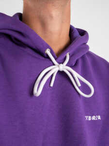 BERNA Felpa con cappuccio felpata 246084 Viola (1)