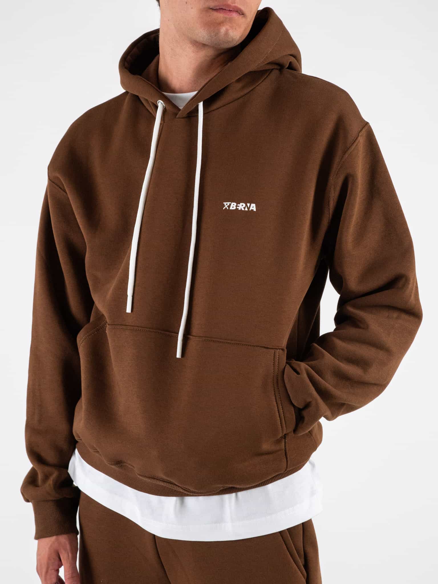 BERNA Felpa con cappuccio felpata boxy fit 246082 Cioccolato Prezzo 72 00 Estasi Fashion