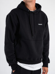 BERNA Felpa con cappuccio felpata box fit 246082 Nera1