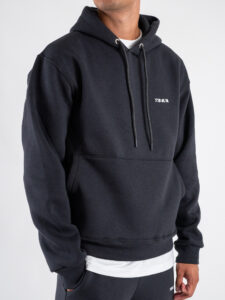 BERNA Felpa con cappuccio felpata box fit 246082 Piombo2