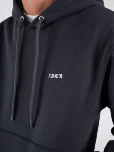 BERNA Felpa con cappuccio felpata box fit 246082 Piombo3