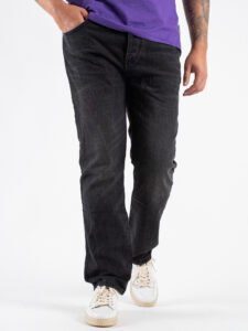 BERNA Jeans slavato senza rotture 223038 Nero (2)