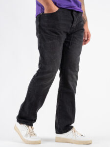 BERNA Jeans slavato senza rotture 223038 Nero (3)