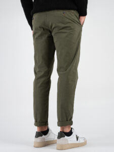 BERNA Pantalone chinos in cotone 246225 Avocado (4)