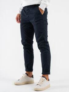 BERNA Pantalone chinos in cotone 246225 Blu (3)