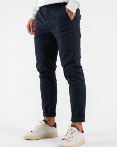 BERNA Pantalone chinos in cotone 252099 Blu