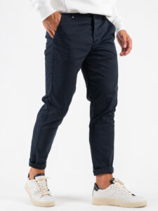 BERNA Pantalone chinos in cotone 246225 Blu (4)