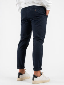 BERNA Pantalone chinos in cotone 246225 Blu (6)