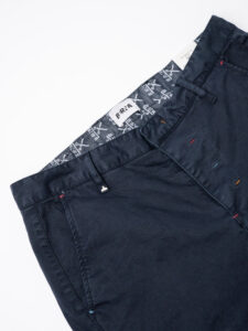 BERNA Pantalone chinos in cotone 246225 Blu (8)