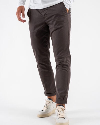 BERNA Pantalone chinos in cotone 252099 Castagna