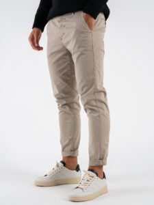 BERNA Pantalone chinos in cotone 246225 Coloniale (4)
