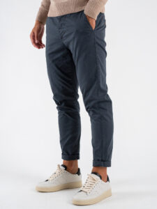 BERNA Pantalone chinos in cotone 246225 Grafite (5)
