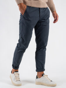 BERNA Pantalone chinos in cotone 246225 Grafite (6)