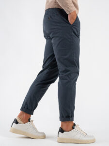 BERNA Pantalone chinos in cotone 246225 Grafite (7)