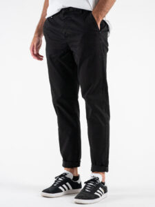 BERNA Pantalone chinos in cotone 246225 Nero (5)