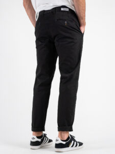BERNA Pantalone chinos in cotone 246225 Nero (8)