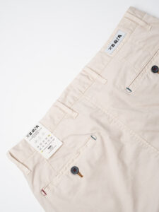BERNA Pantalone chinos in cotone 246225 Panna (1)
