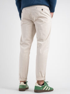 BERNA Pantalone chinos in cotone 246225 Panna (7)