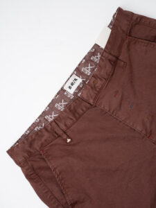 BERNA Pantalone chinos in cotone 246225 Paprica (3)