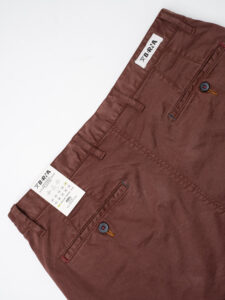 BERNA Pantalone chinos in cotone 246225 Paprica (4)