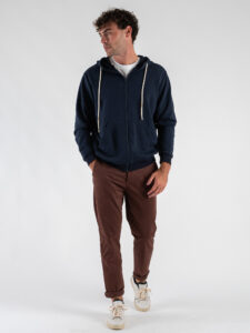 BERNA Pantalone chinos in cotone 246225 Paprica (5)