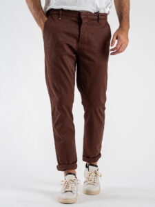 BERNA Pantalone chinos in cotone 246225 Paprica (6)