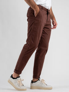 BERNA Pantalone chinos in cotone 246225 Paprica (8)