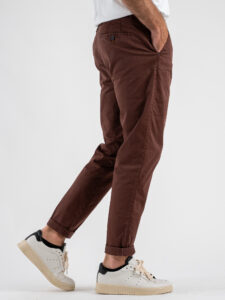 BERNA Pantalone chinos in cotone 246225 Paprica (9)