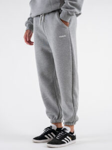BERNA Pantalone tuta felpato 246087 Grigio Melange (6)