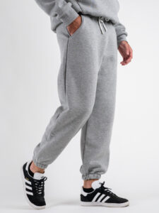 BERNA Pantalone tuta felpato 246087 Grigio Melange (7)
