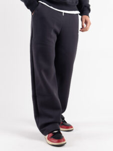 BERNA Pantalone tuta felpato relaxed fit 246083 Piombo (3)