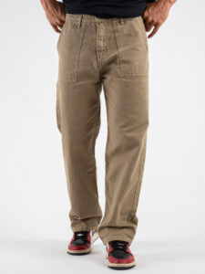 BERNA Pantalone work a gamba morbida 246093 Cammello (3)