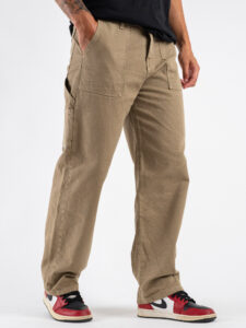 BERNA Pantalone work a gamba morbida 246093 Cammello (6)