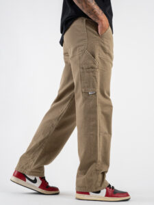 BERNA Pantalone work a gamba morbida 246093 Cammello (7)