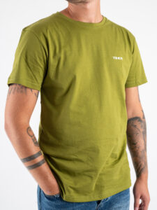 BERNA T-shirt in cotone con logo sul cuore 246080 Avocado (3)