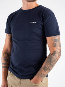 BERNA T-shirt in cotone con logo sul cuore 246080 Blu 2 (1)