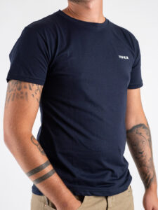 BERNA T-shirt in cotone con logo sul cuore 246080 Blu 2 (3)