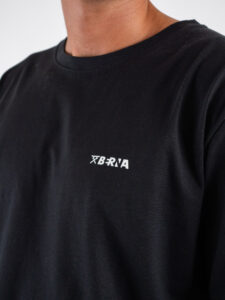 BERNA T-shirt in cotone con logo sul cuore 246080 Nero (4)