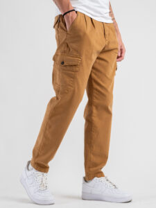 BL11 Pantalone cargo con pinces e con tasconi laterali 2359112 Cammello (5)