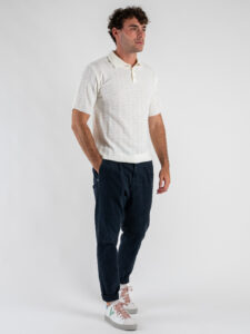 BL11 Pantalone cropped con pinces CALLEJON Blu (2)