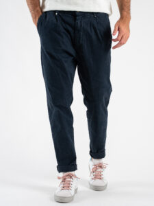 BL11 Pantalone cropped con pinces CALLEJON Blu (3)
