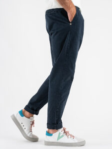 BL11 Pantalone cropped con pinces CALLEJON Blu (6)