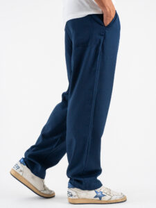 Coordinato Camicia con tasca frontale + Pantalone baggy fit con coulisse 7760 Blu (11)