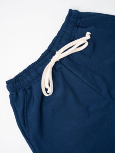 Coordinato Camicia con tasca frontale + Pantalone baggy fit con coulisse 7760 Blu (13)
